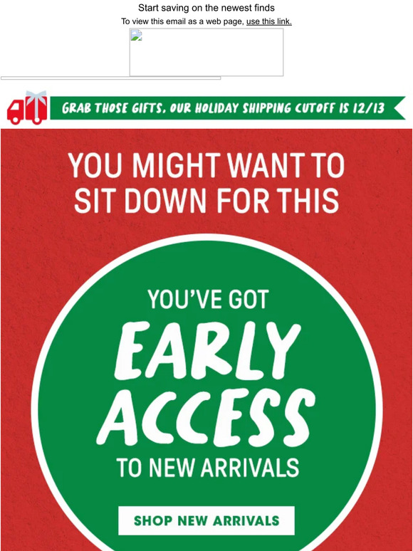 EARLY ACCESS: New Arrivals