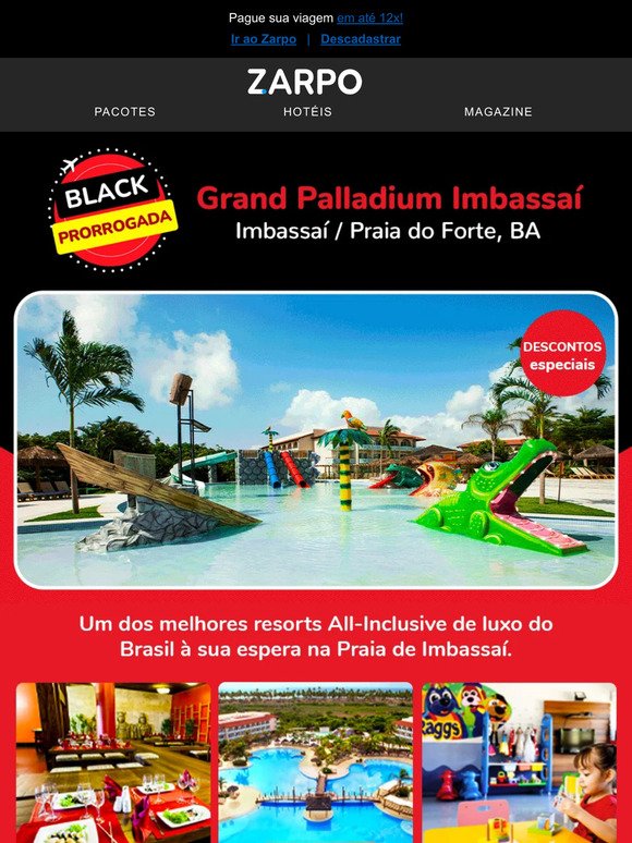 Grand Palladium Imbassaí com descontos na BLACK! 🍹