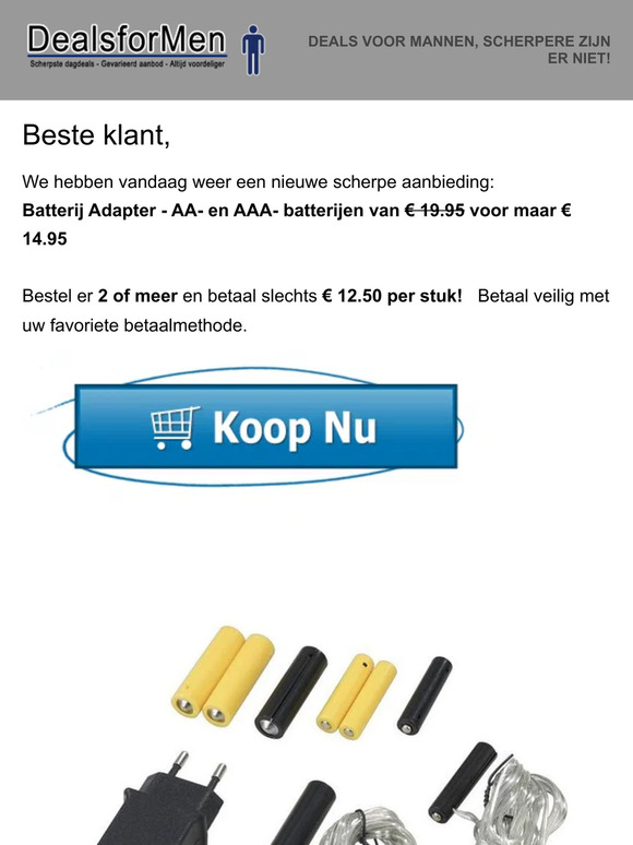 Dagaanbieding van DealsforMen