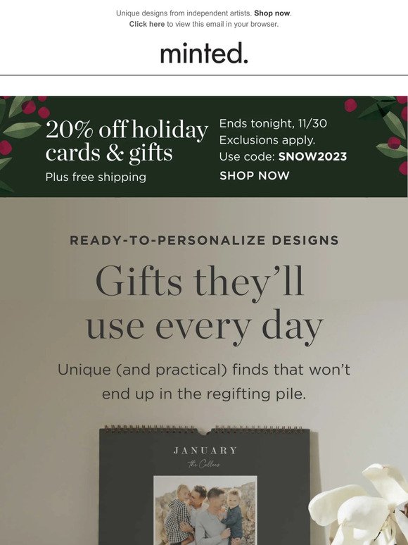 Unique gifts they’ll use every day
