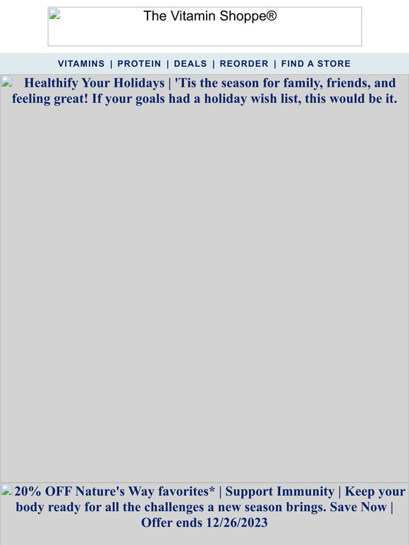 The "Healthify Your Holidays" email