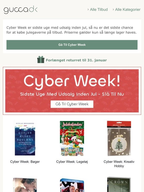 Cyber Week - sidste uge med udsalg inden jul