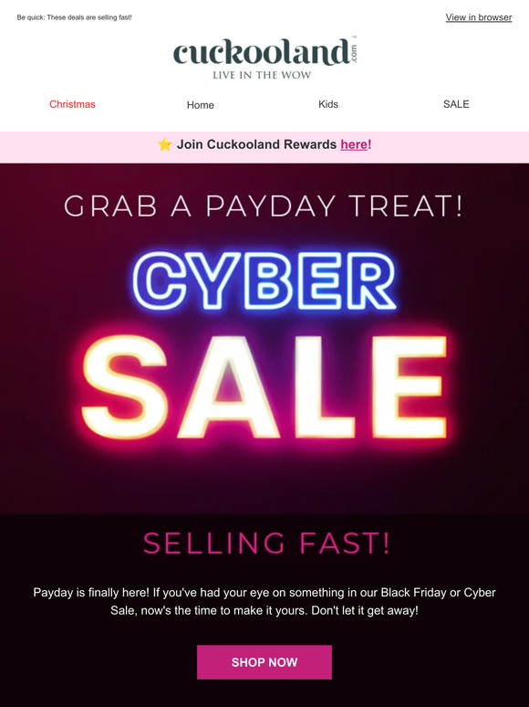 Payday + Cyber Sale = 🎉💰