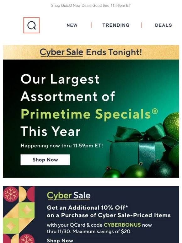 Cyber Sale Finale: Huge Primetime Specials Drop