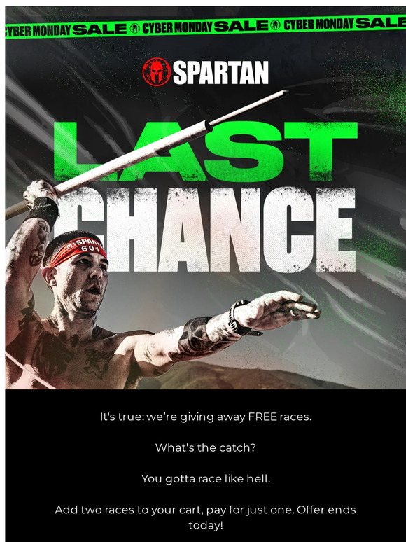 24 HOURS to get BOGO races!