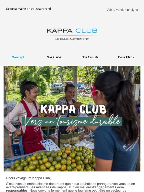 Vers un tourisme durable avec Kappa Club