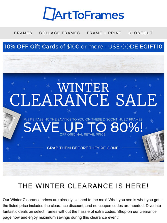 ❄️ Huge Winter Clearance: Save Up to 80% on Discontinued Frames