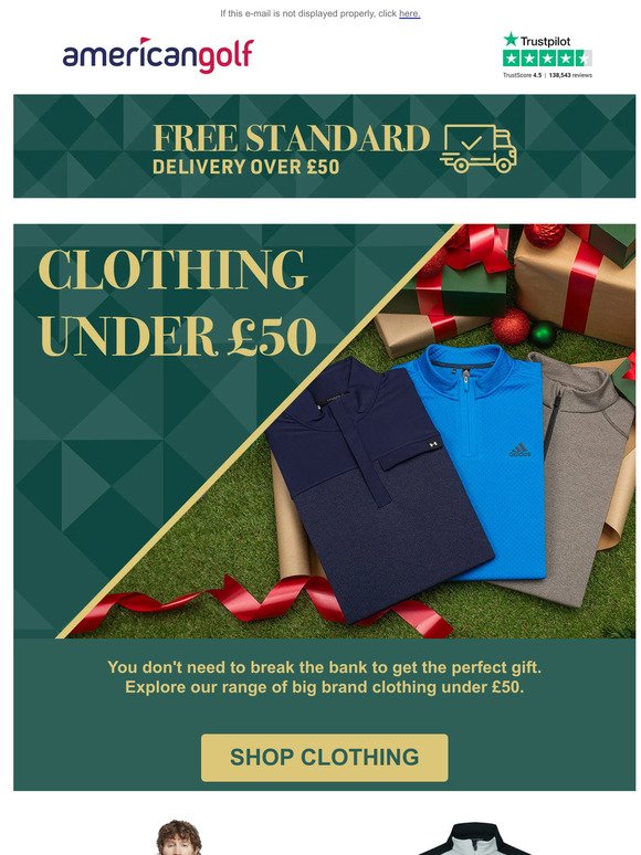 🎁 Big brand clothing gifts under £50