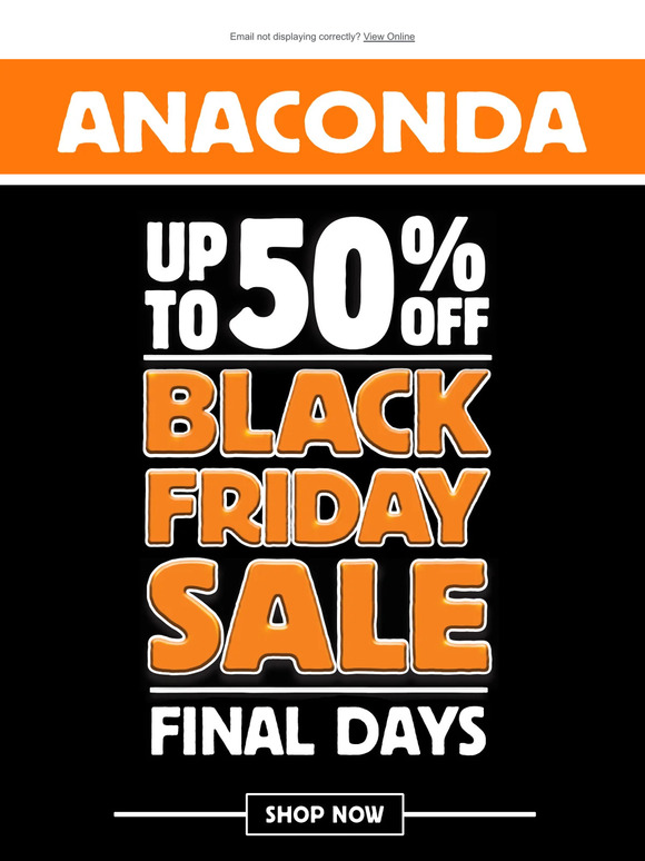 FINAL DAYS! | UP TO 50% OFF BLACK FRIDAY SALE