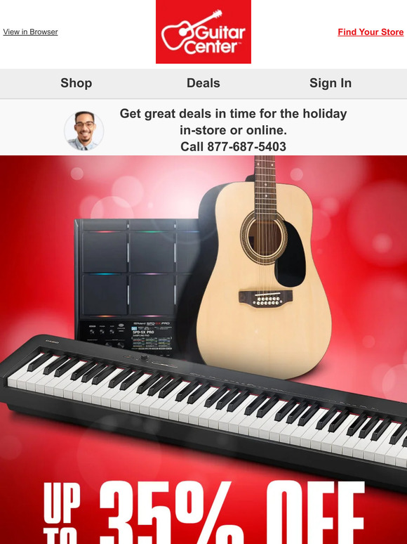Holiday deals up to 35% off