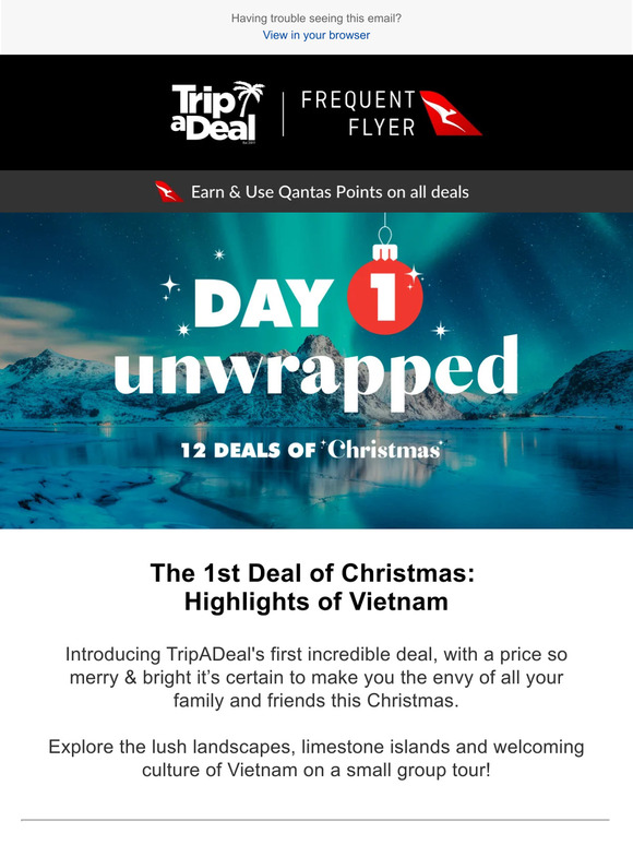 TripADeal’s 12 Deals of Christmas: Deal 1 Unwrapped! Save $150 Per Person