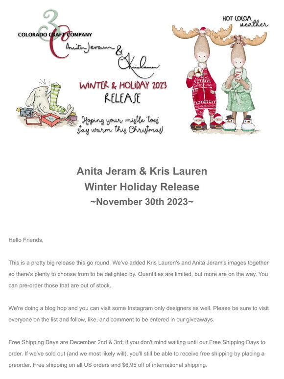 Colorado Craft Company: 😍Anita Jeram & Kris Lauren Release 2023 | Milled