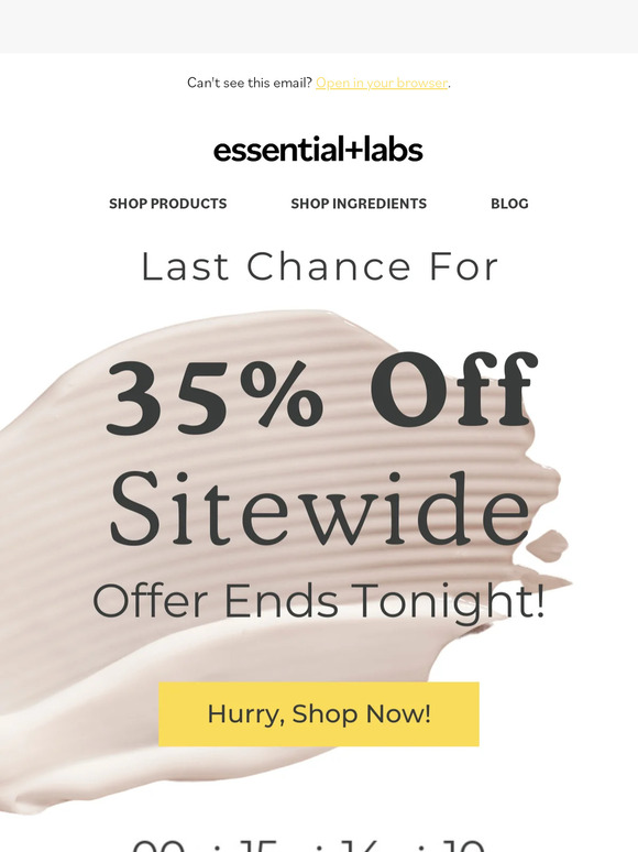 Essential Wholesale & Labs: 🚨 Ending Tonight: Our Biggest Sale Of The 