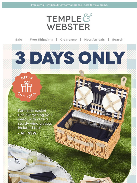 Bestselling Picnic Baskets from $59.95