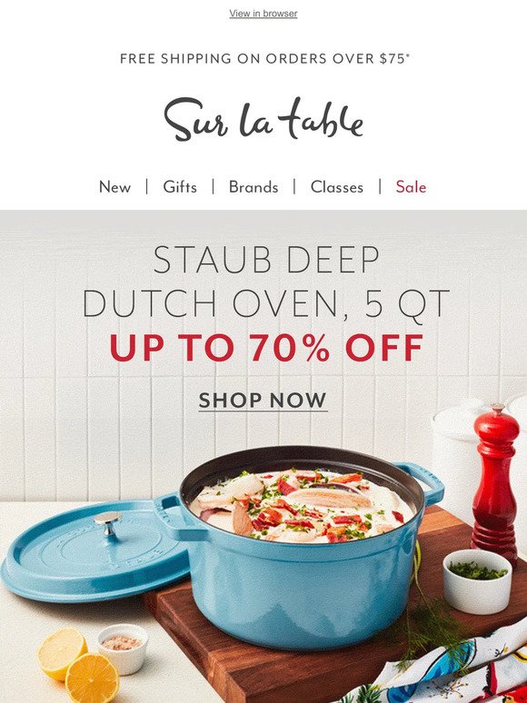 This Staub Dutch oven is selling out....