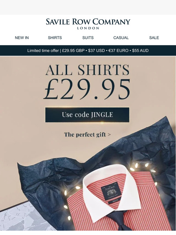 Shirt SALE! All styles £29.95