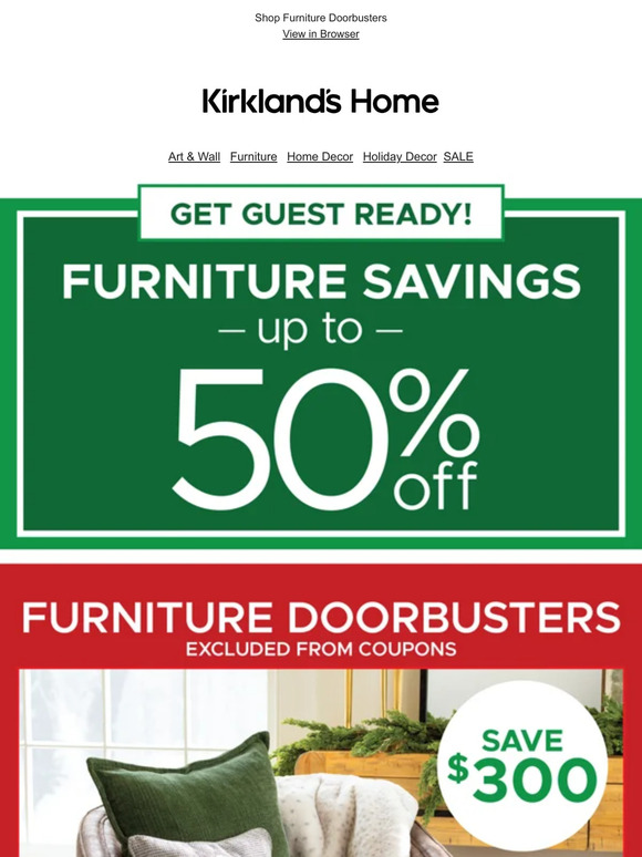 Get Your Home Guest Ready | Furniture Savings Up to 50% Off