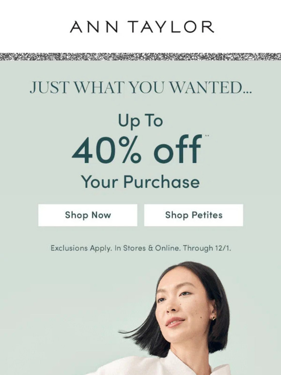 This Sale = Just What You Wanted