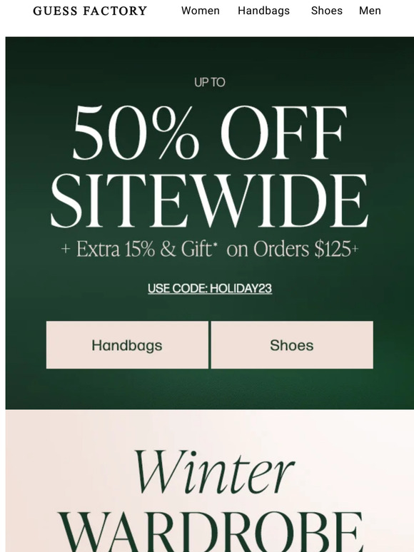 Guess Factory Email Newsletters Shop Sales Discounts and Coupon