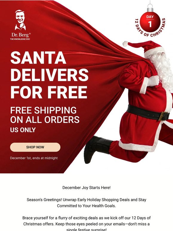 —, Santa Delivers for FREE Today! 🎁