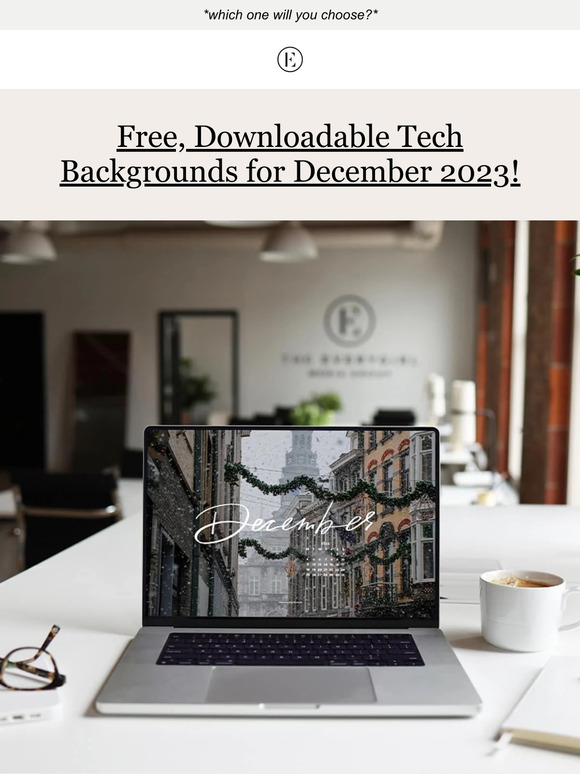 The Everygirl: Free, Downloadable Tech Backgrounds for December 2023! 🎄 ...