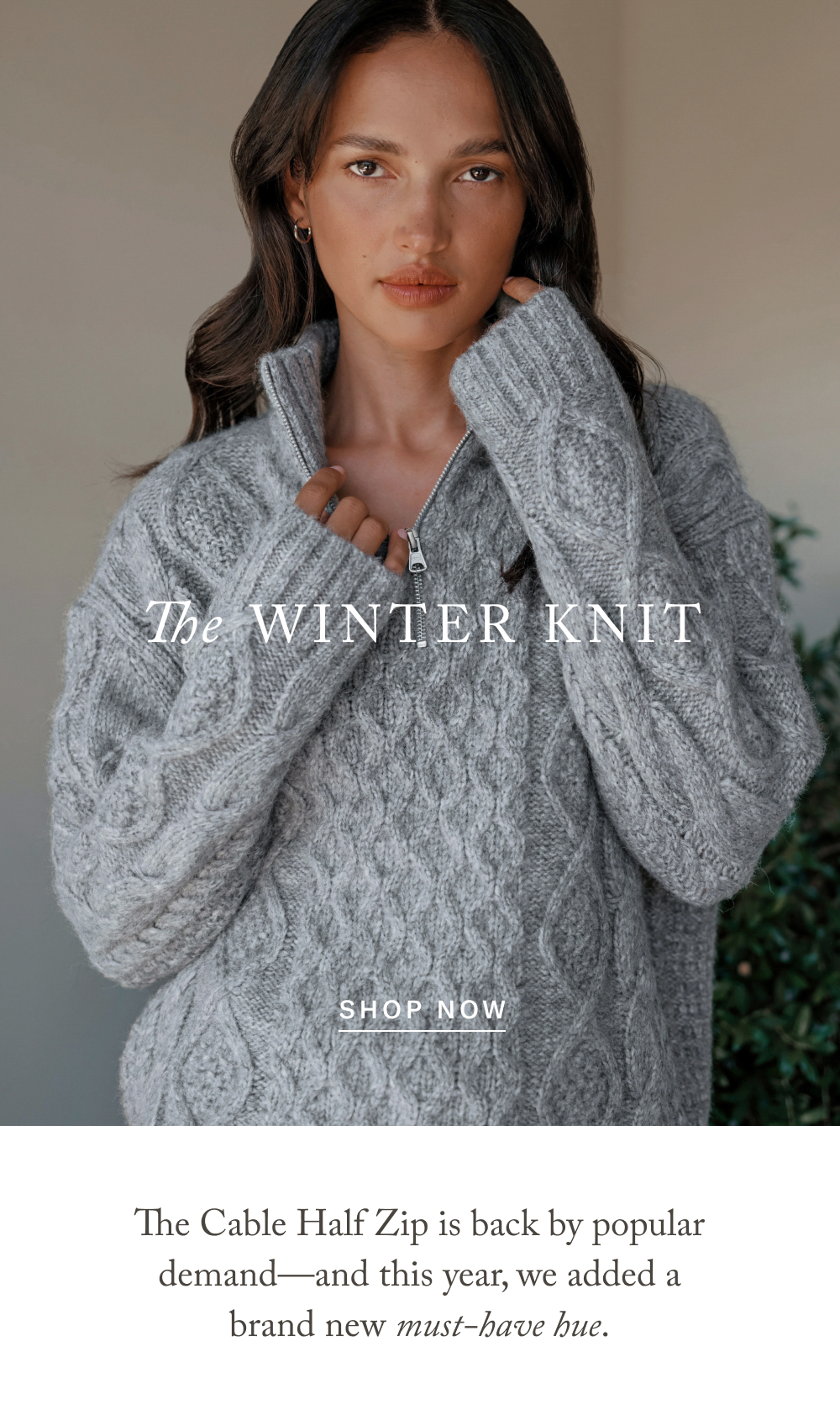 Cable Half Zip – Jenni Kayne