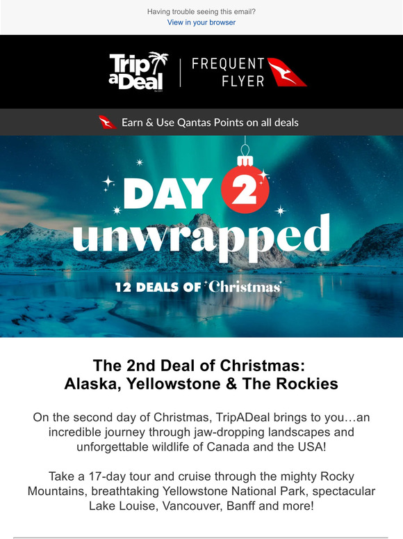 12 Deals of Christmas: Deal 2 Unwrapped! Save $200 Per Person