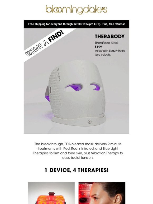 What a find! TheraFace LED mask for skincare die-hards