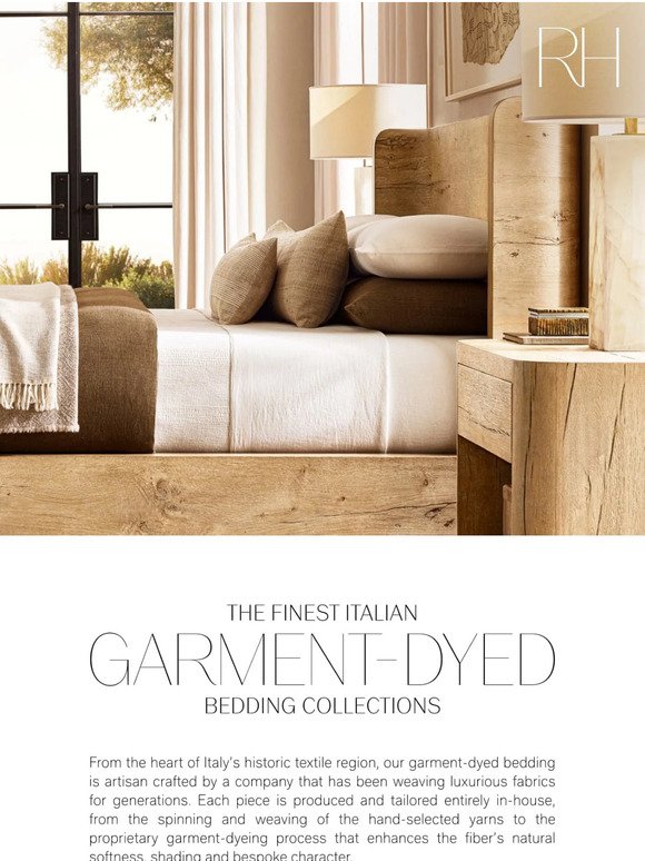 Discover the Finest Italian Garment-Dyed Bedding