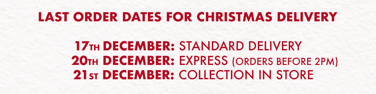 Last Order Dates for Christmas Delivery