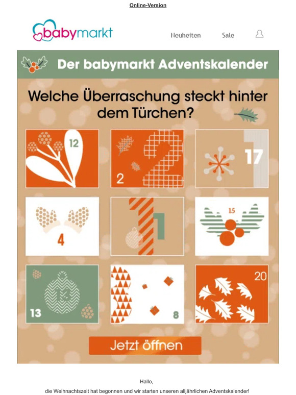 Türchen öffnen & Überraschung sichern 🎁