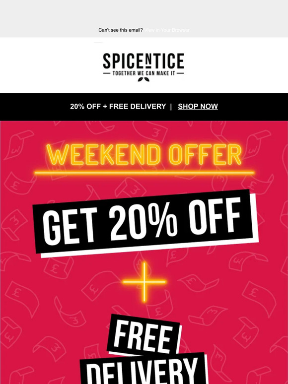 20% Off sitewide + Free Delivery!