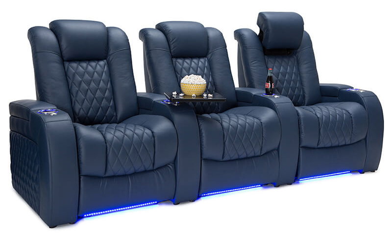 Blue Home Theater Seating