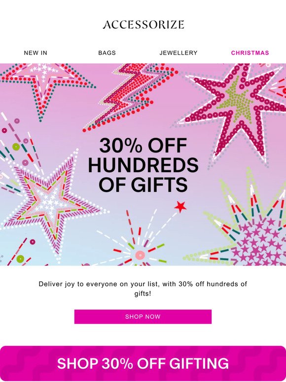 Don't miss: 30% off 100s of gifts!