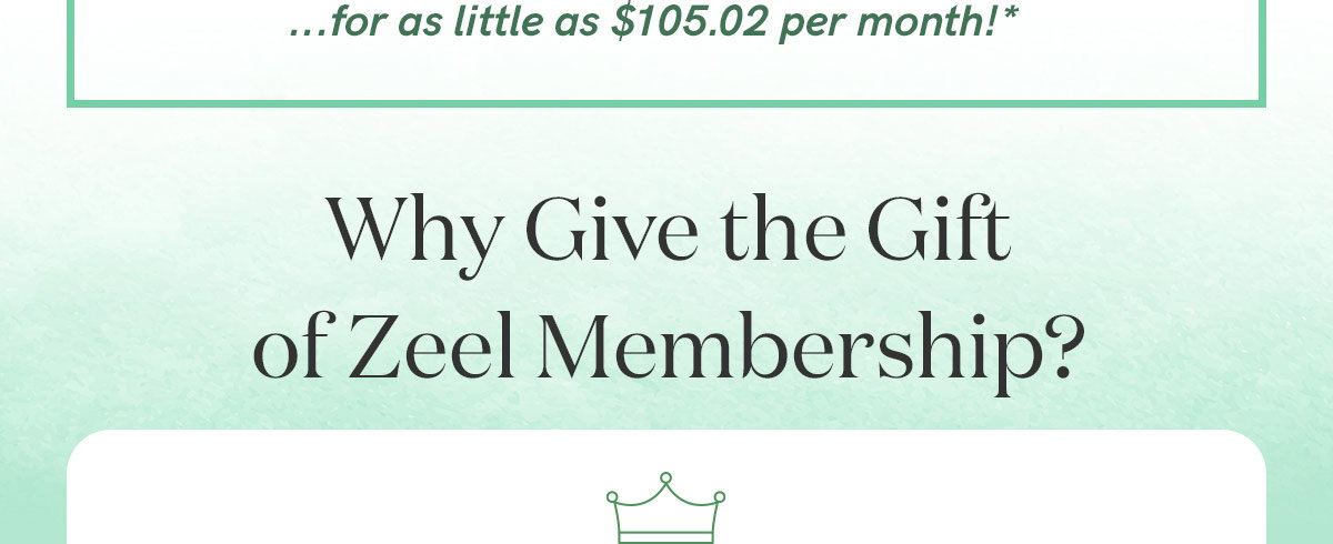 Why give the gift of Zeel Membership?