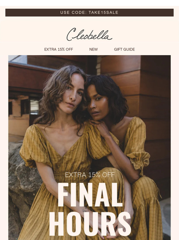 ✨ EXTRA 15% OFF CYBER SALE —
