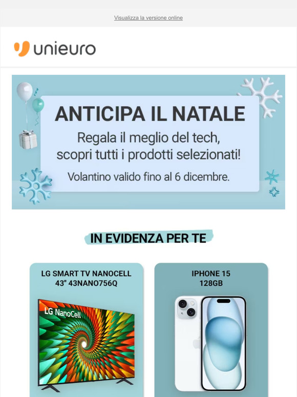❄️Anticipa il Natale, regala il meglio del tech!