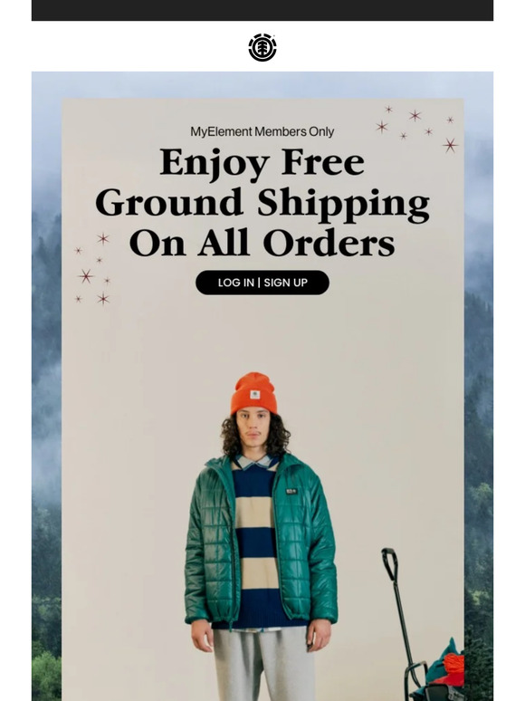MyElement Perks: Free Ground Shipping