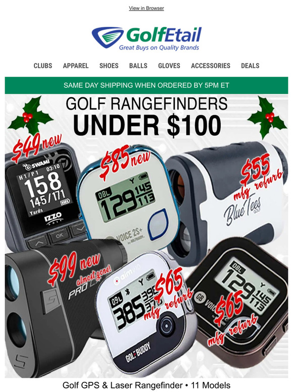 Today Only‼️ GPS & Laser Rangefinders - Under $100‼️ 11 Models