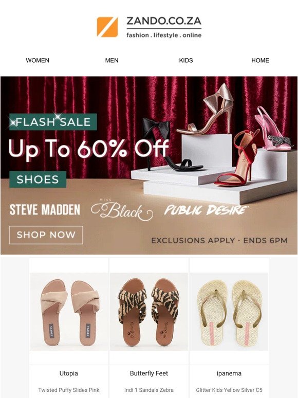 Give the gift of SHOES 🎁 on Flash Sale until 6pm