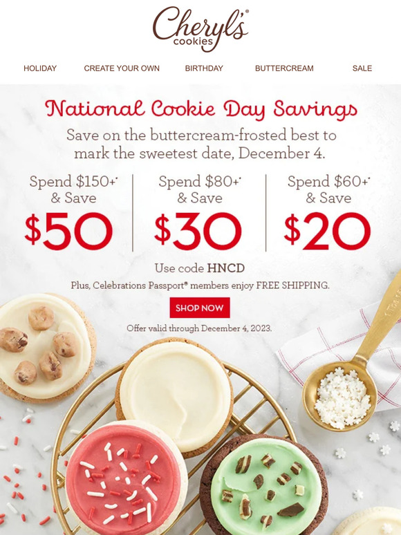 Hey smart cookie, save up to $50 on holiday gifts!