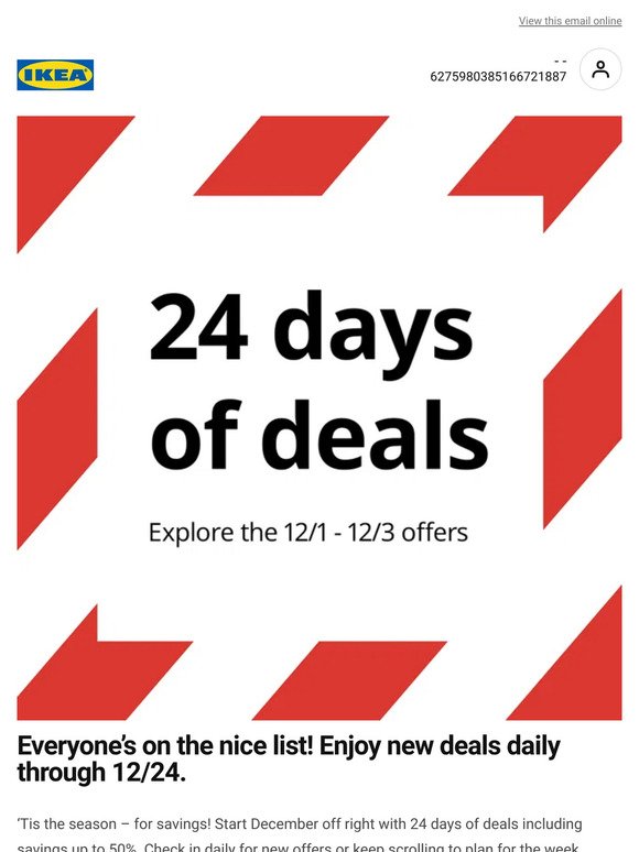 December’s forecast? 24 days of deals!