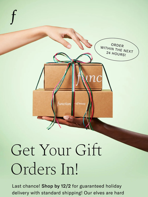 Last chance for holiday delivery 💌