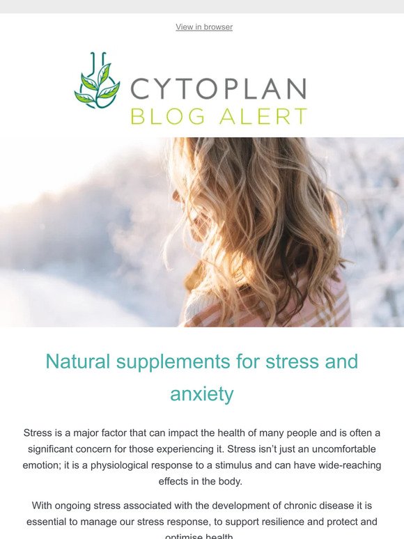 Natural supplements for stress and anxiety