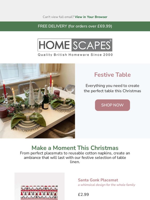 Transform Your Christmas Table with Homescapes 🎄