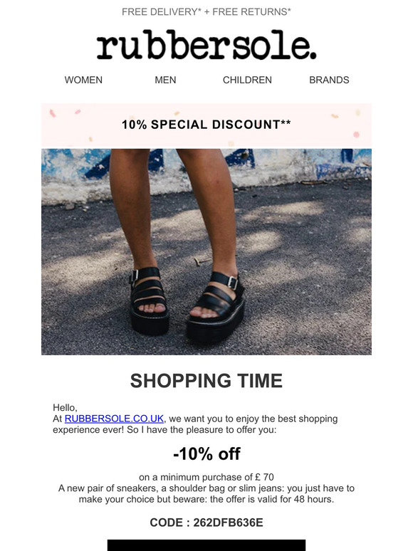 Exclusively for you, an immediate 10% discount!