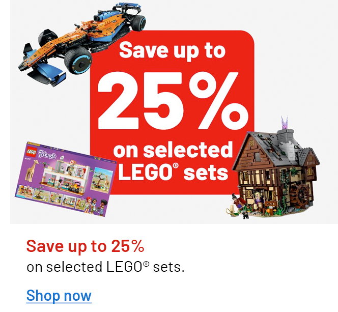 Save up to 25% on selected LEGO(r) sets