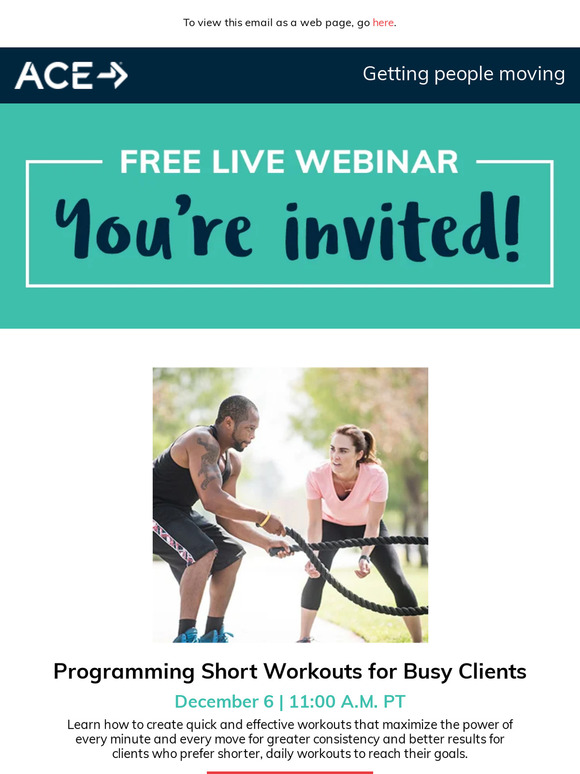 Register now! FREE live webinar!