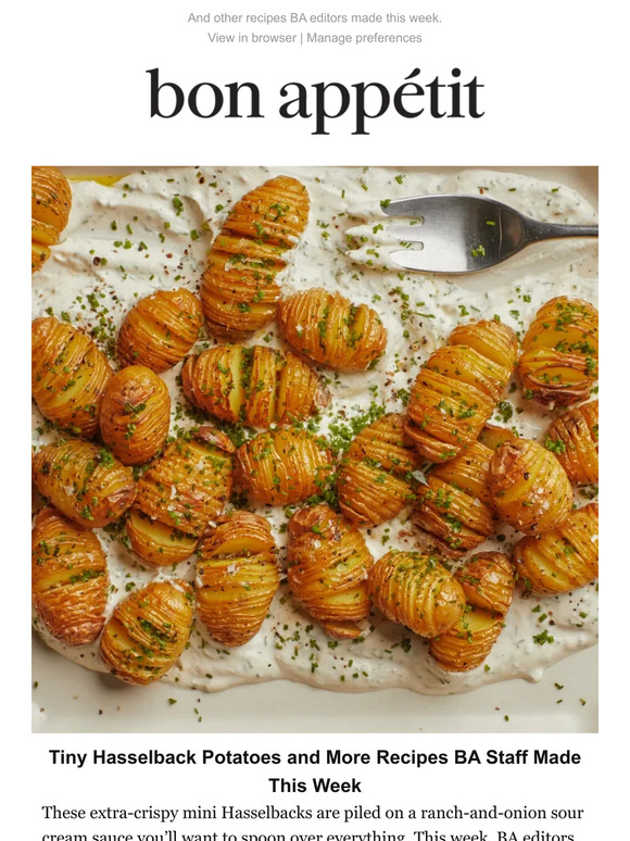 Bon Appétit Sour Cream and Onion Roasted Potatoes Milled