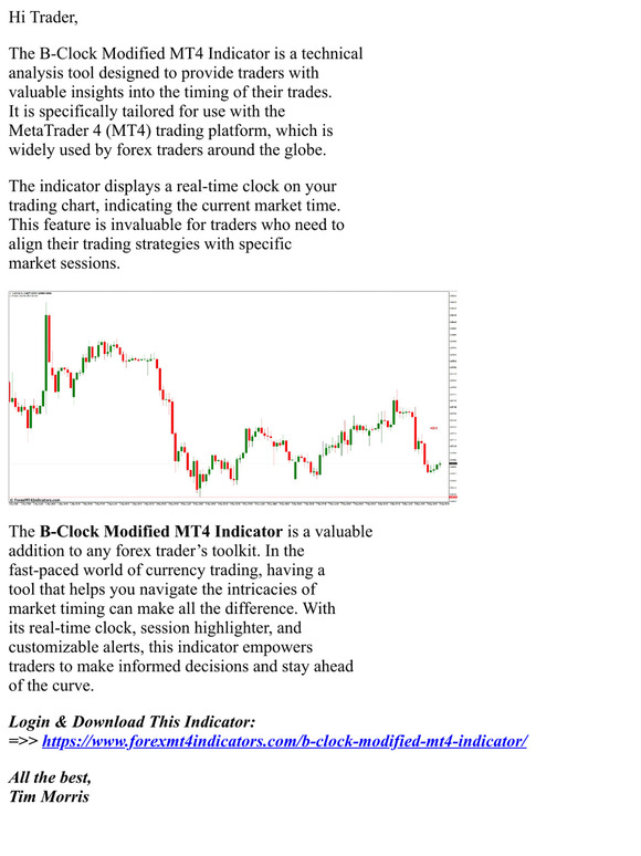 Forexmt4indicators: [Download] B-Clock Modified MT4 Indicator | Milled